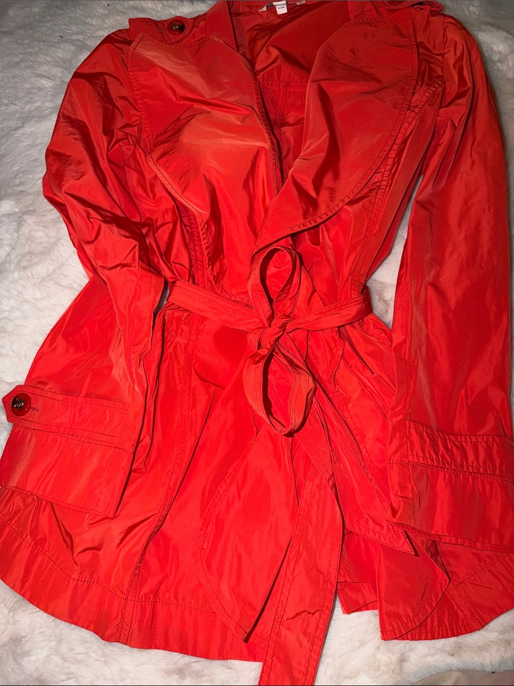 Spanner Sz Small Orange Trench Coat